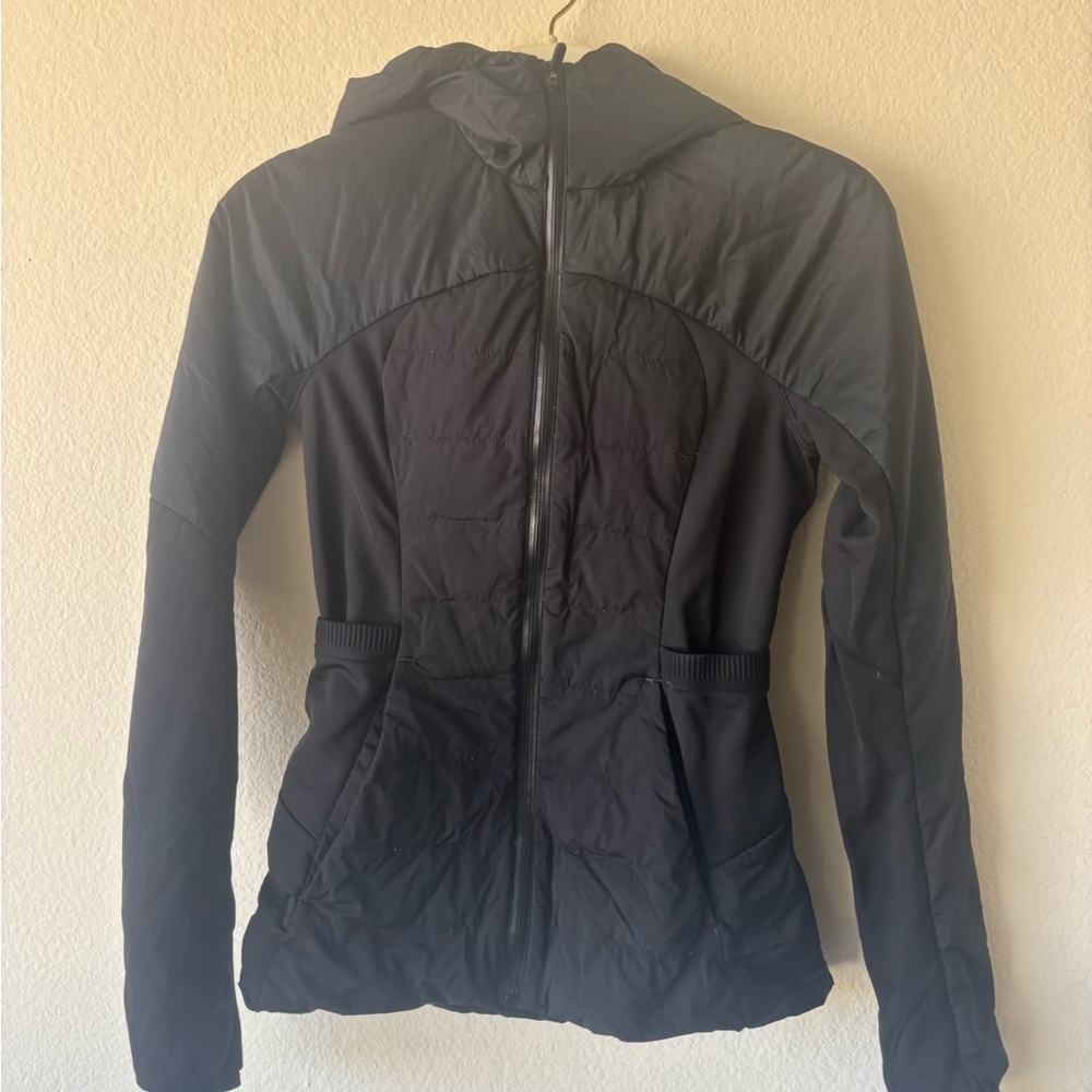 lululemon athletica Black Hooded Puffer Jacket